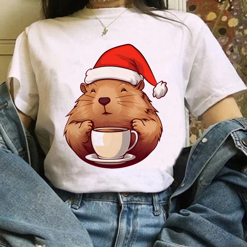 Capy Santa Coffee Tee