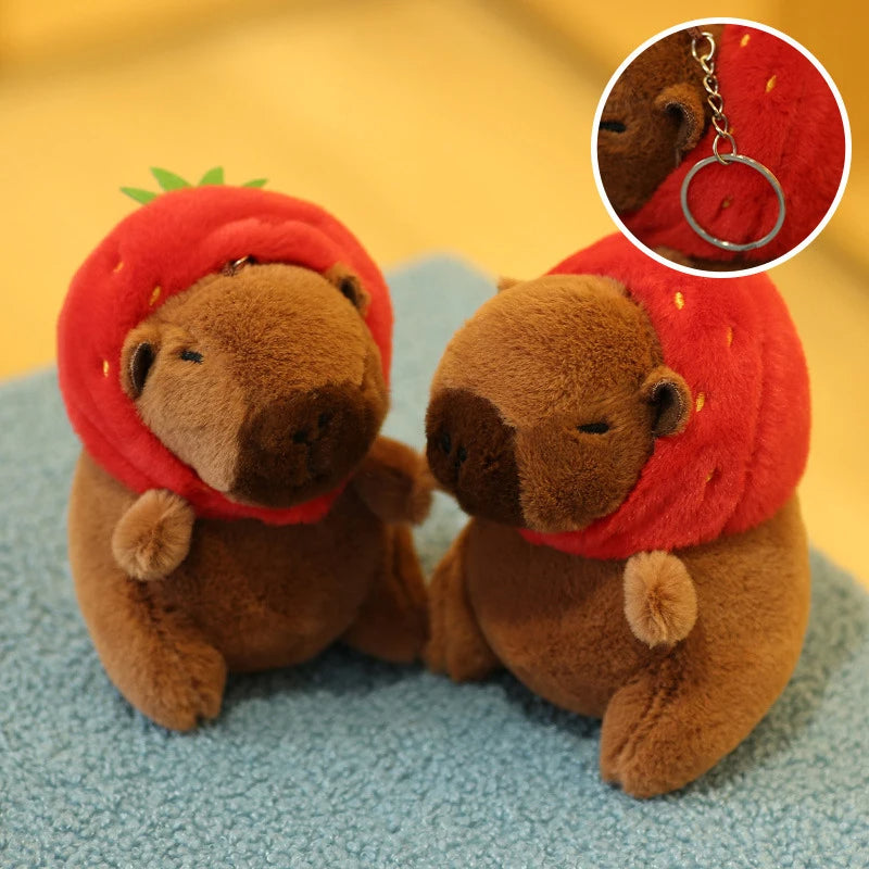 Strawberry Hat Keychain