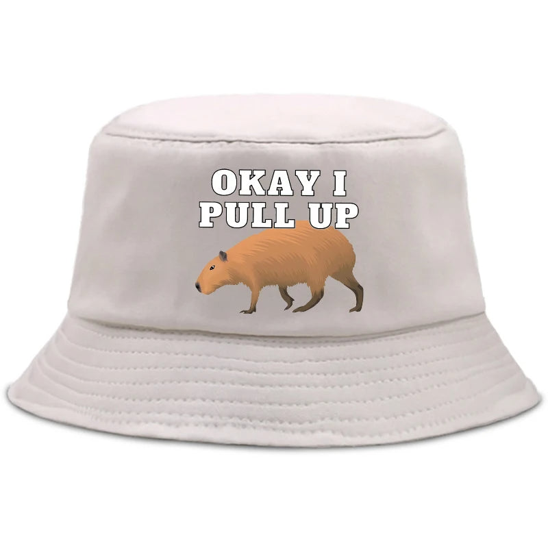 Gray Capybara Fishing Hat