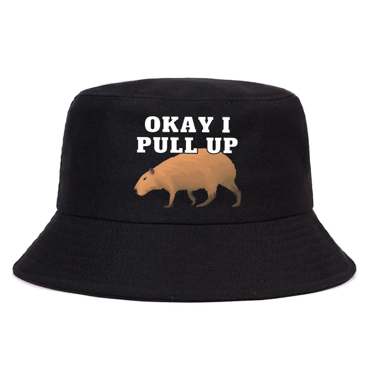 Black Capybara Fishing Hat