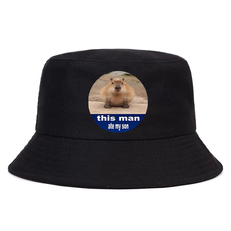 Black Capybara Fishing Hat