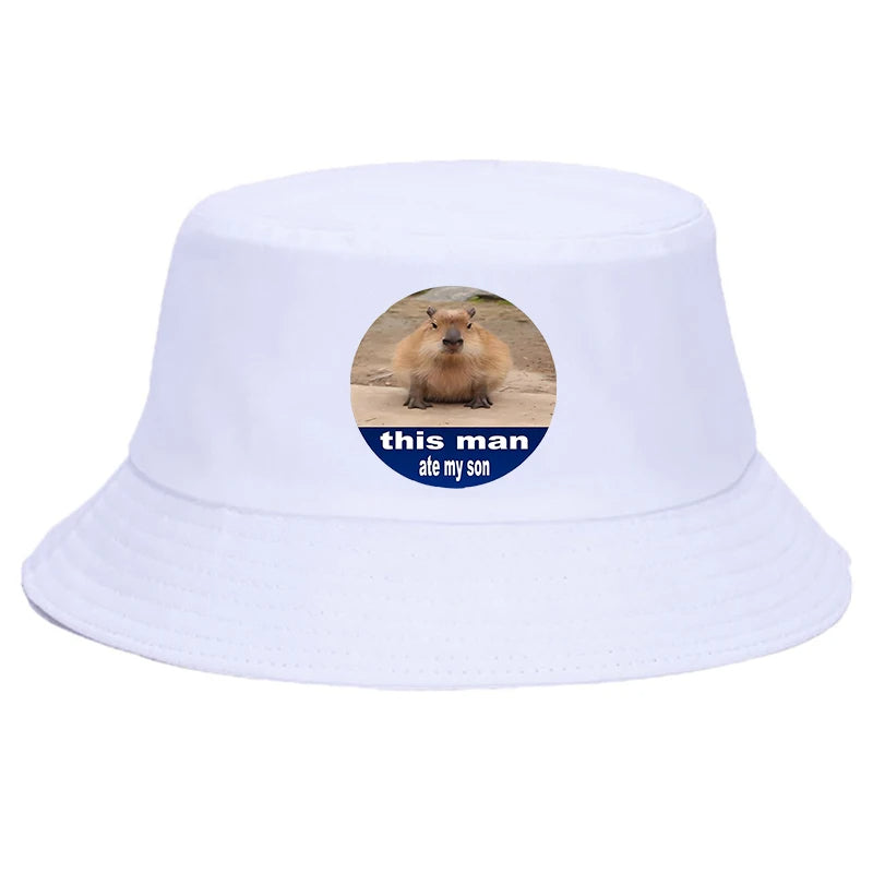 White Capybara Fishing Hat