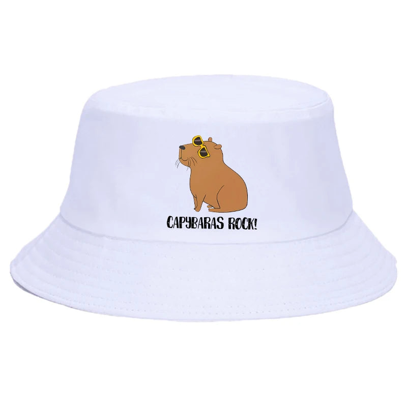 Sombrero de pesca de capibara blanco