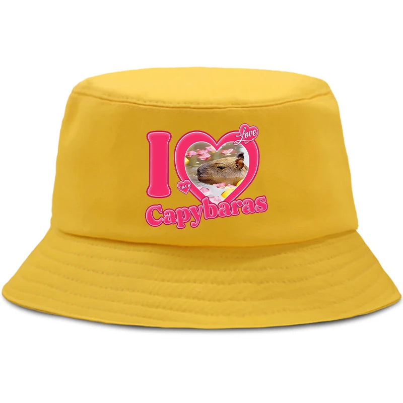 Yellow Capybara Fishing Hat