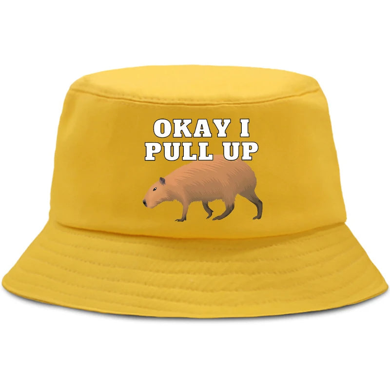 Yellow Capybara Fishing Hat