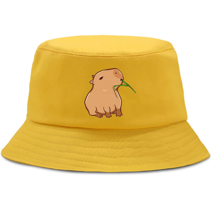 Yellow Capybara Fishing Hat