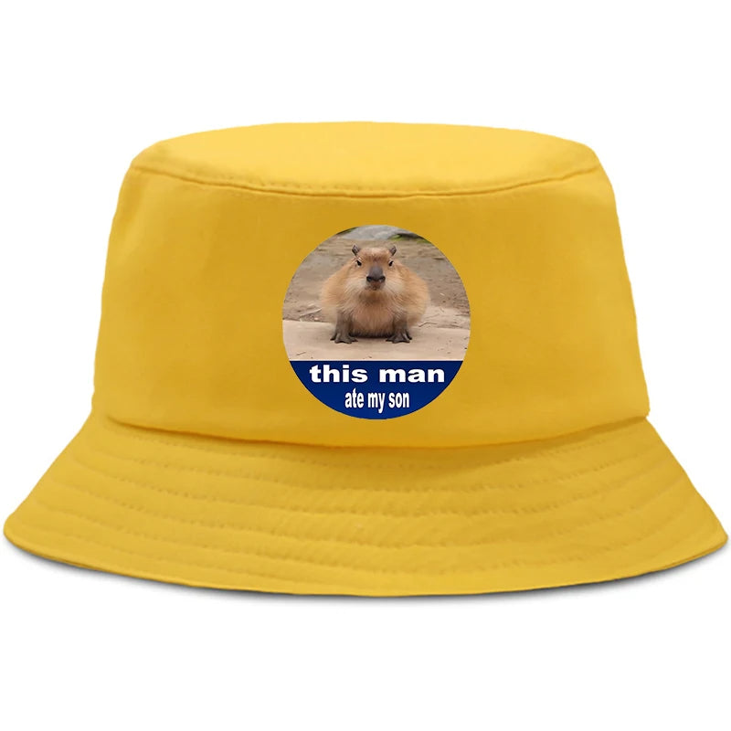 Yellow Capybara Fishing Hat