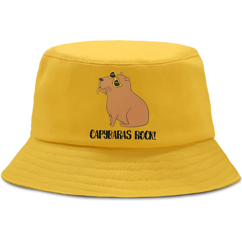 Yellow Capybara Fishing Hat